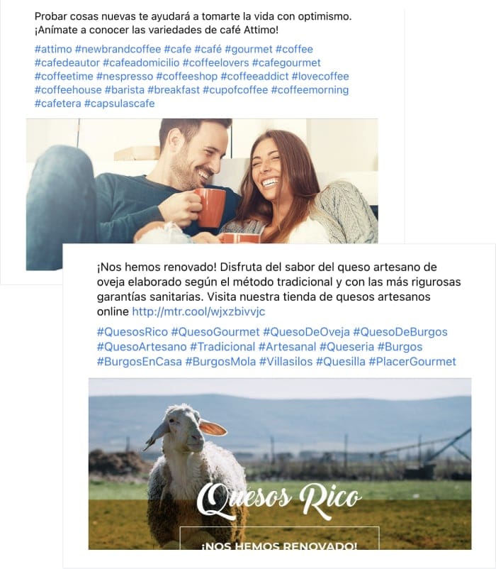 Post en redes sociales