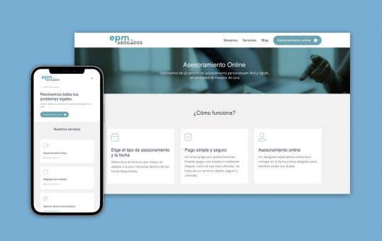 Desarrollo diseño sitio web para abogados